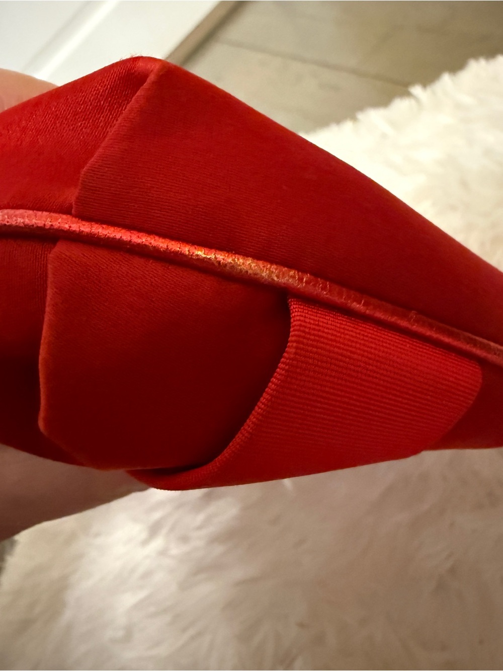 Fendi Vintage Red Satin Wristlet Clutch Evening Bag Y2k with COA - Picture 12 of 16